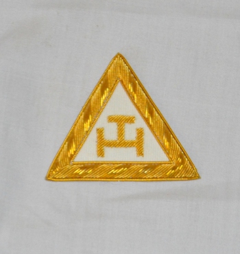Royal Arch Triple Tau Embroidered Companions Sash Badge - Click Image to Close
